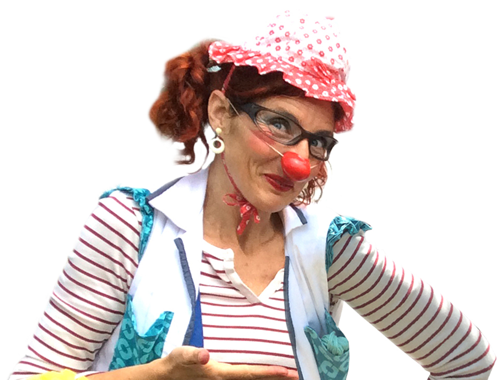 Payasa Mado sonriendo a cámara